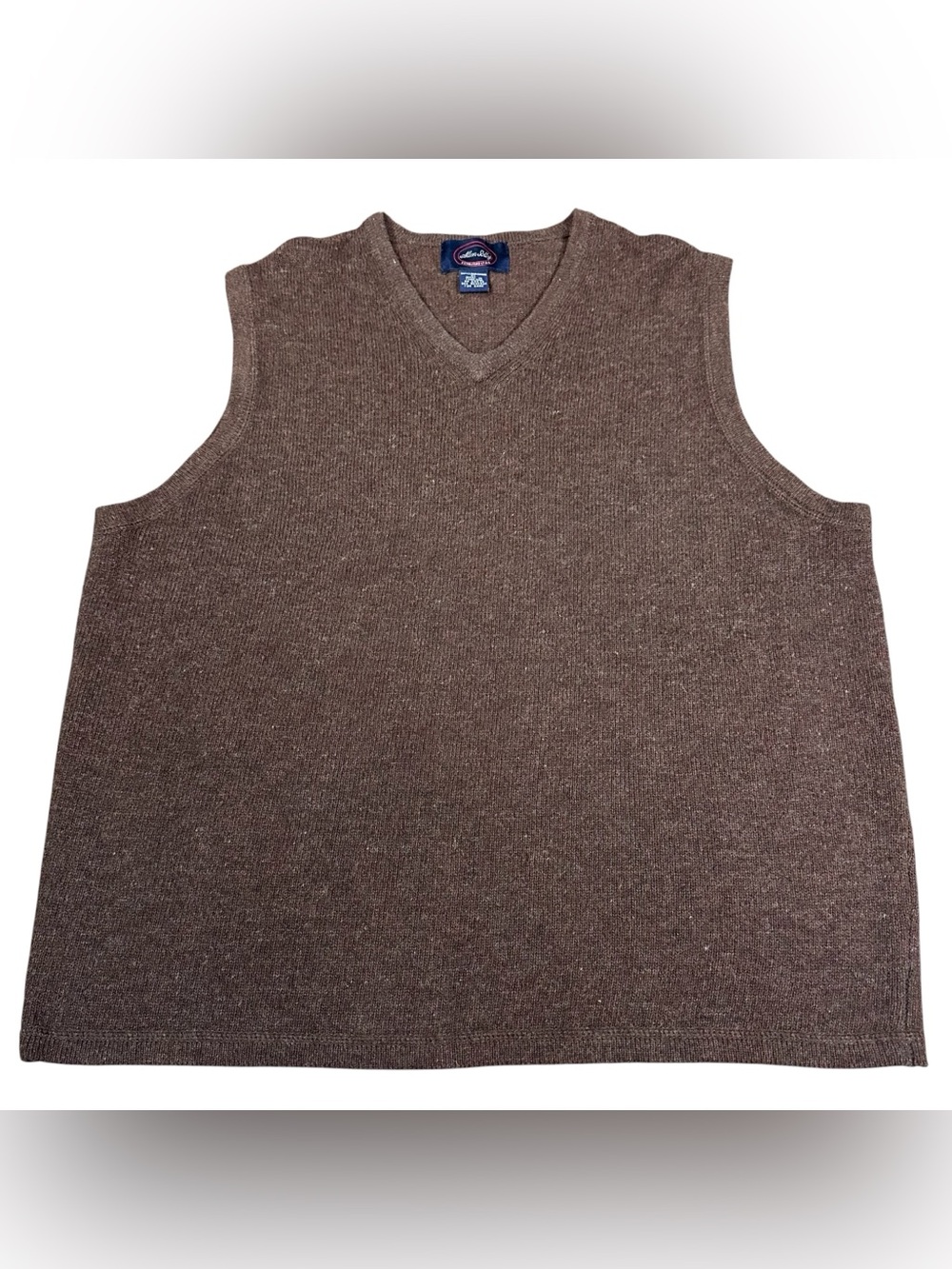 Allen Solly Men’s XL 100% Lambswool Brown V-Neck Sweater Vest